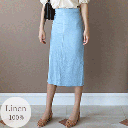 SK1917/Basic Mood Linen Long Skirt(S,M)